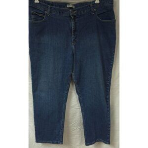 Riders By Lee Women 24W P Relaxed Fit High Rise Straight Denim Jeans 44x28